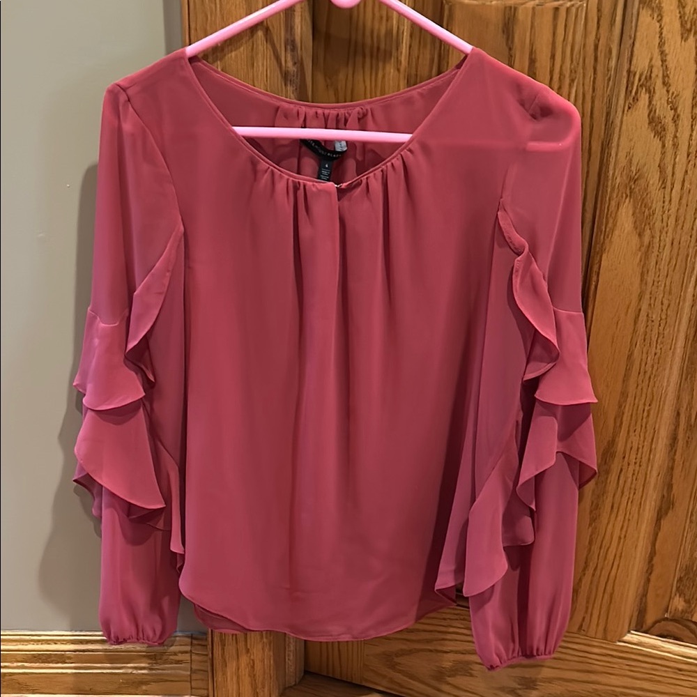 White House Black Market Ruffle Blouse